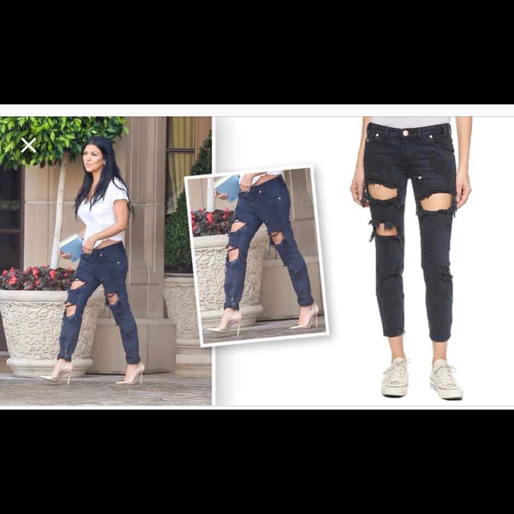 PRICE DROP! One Teaspoon ripped boyfriend jeans